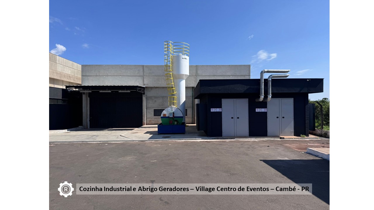 Cozinha Industrial e Abrigo Geradores - Village Centro de Eventos